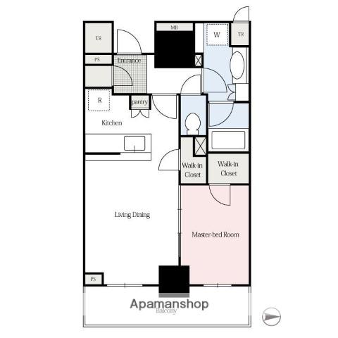 ブリリアタワー高崎アルファレジデンシア(1LDK/12階)の間取り写真