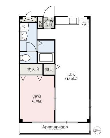 すとりーむ大澤(1LDK/1階)の間取り写真