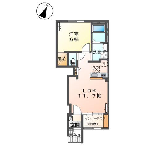 ベル ボヌール(1LDK/1階)の間取り写真