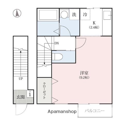 メゾン・ナオⅡ(ワンルーム/2階)の間取り写真