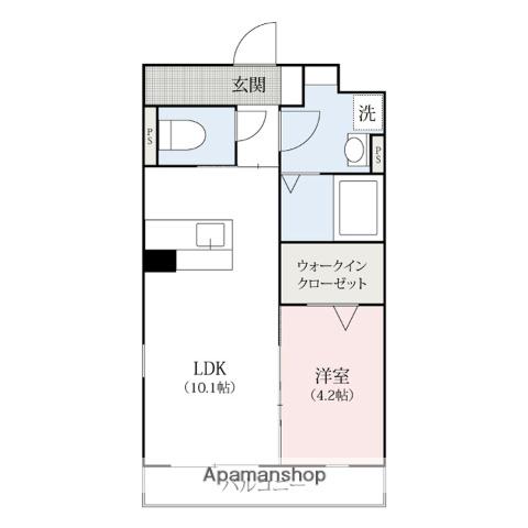 パルミード・U(1LDK/1階)の間取り写真