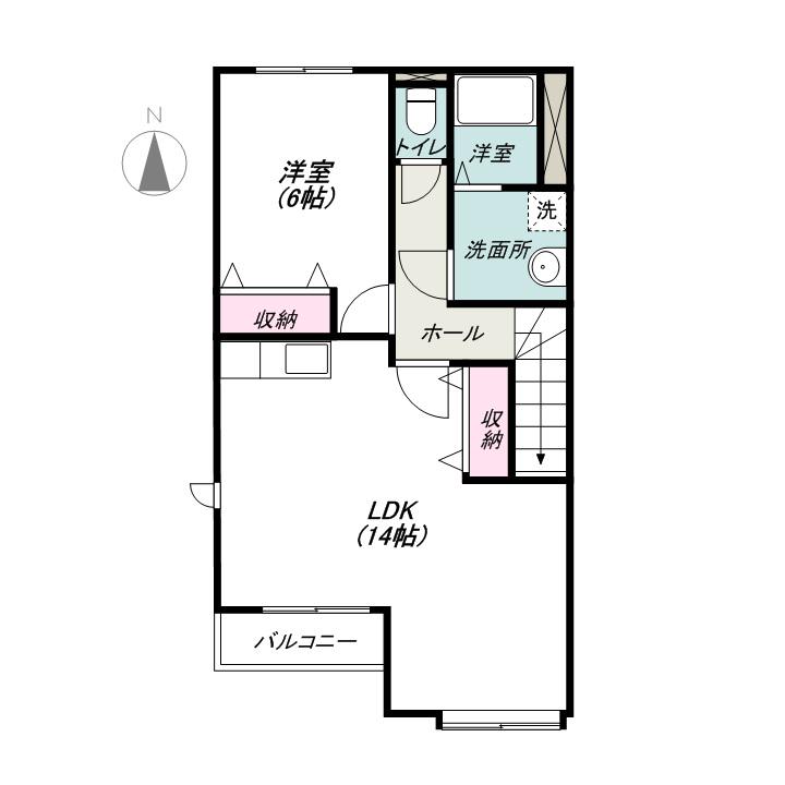 八高線 北藤岡駅 徒歩23分 2階建 築16年(1LDK/2階)の間取り写真