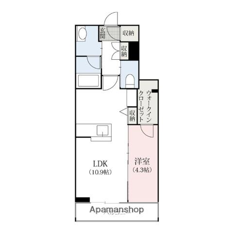 PSレジデンス高崎(1LDK/2階)の間取り写真