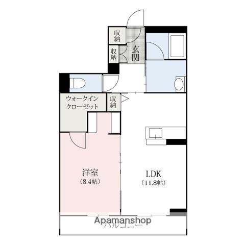 PSレジデンス高崎(1LDK/2階)の間取り写真