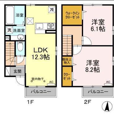 プリーモ(2LDK)の間取り写真