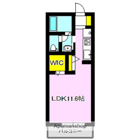 フォルトゥーナ(1K/1階)の間取り写真