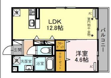 Y Sアビタシオン江木(1LDK/2階)の間取り写真