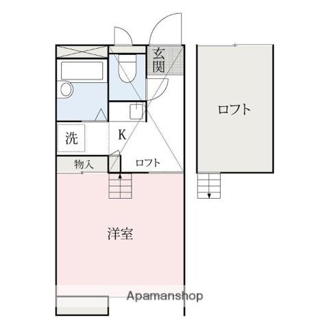 エターナルガーデン(1K/2階)の間取り写真