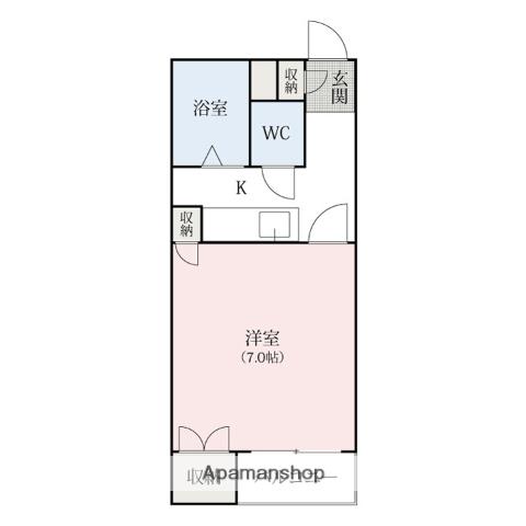 ハイツアイビス(1K/1階)の間取り写真