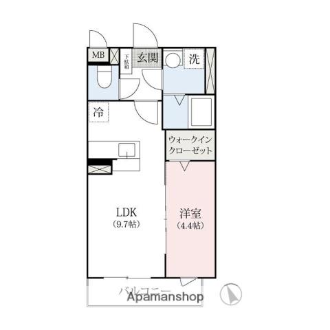 LA・MAISON TAKASAKI(1LDK/1階)の間取り写真