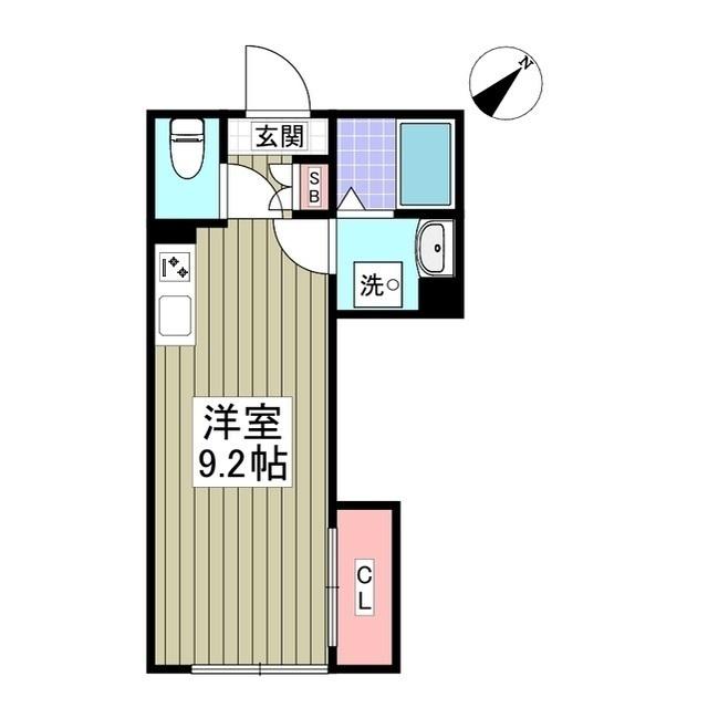 グランファースト高崎(ワンルーム/1階)の間取り写真