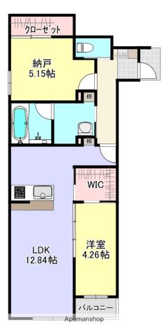 グランツリー井野(1SLDK/1階)の間取り写真