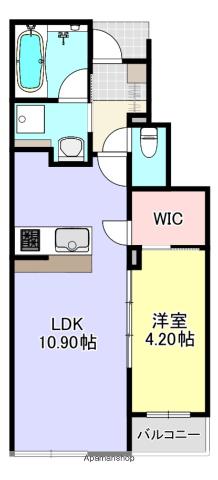 グランツリー井野(1LDK/1階)の間取り写真