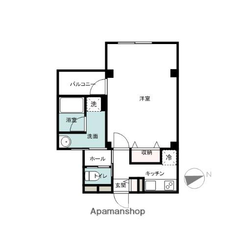 パティオ高崎(ワンルーム/3階)の間取り写真
