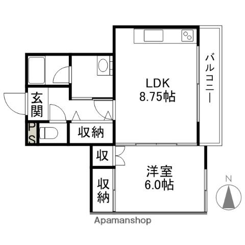 シャタレイ日吉(1LDK/2階)の間取り写真