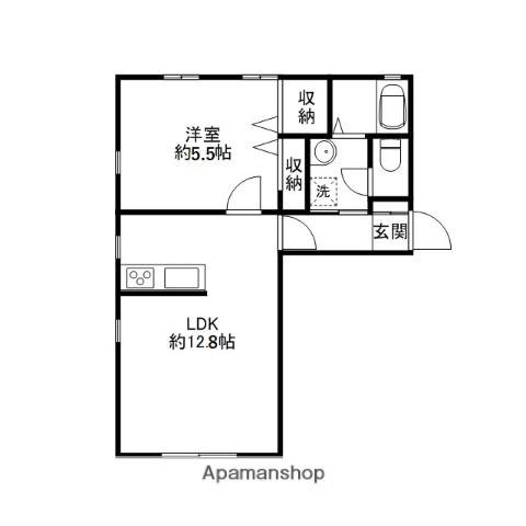 ポナールA・B・C・D(1LDK/2階)の間取り写真