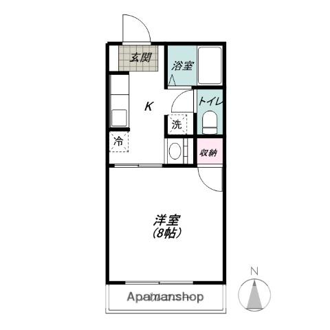 ミネルバ(1K/1階)の間取り写真