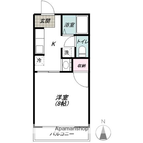 ミネルバ(1K/1階)の間取り写真