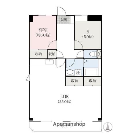 ジョアンナマンション(1SLDK/5階)の間取り写真