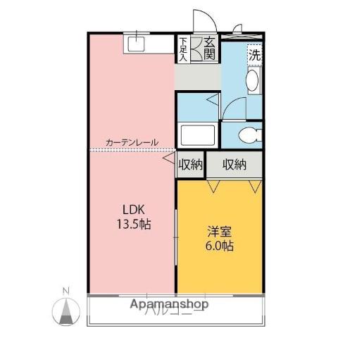 H・SANEI(1LDK/1階)の間取り写真