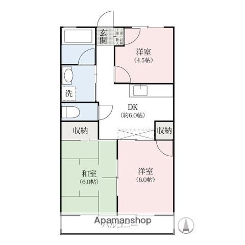 GSみつまた(3DK/2階)の間取り写真