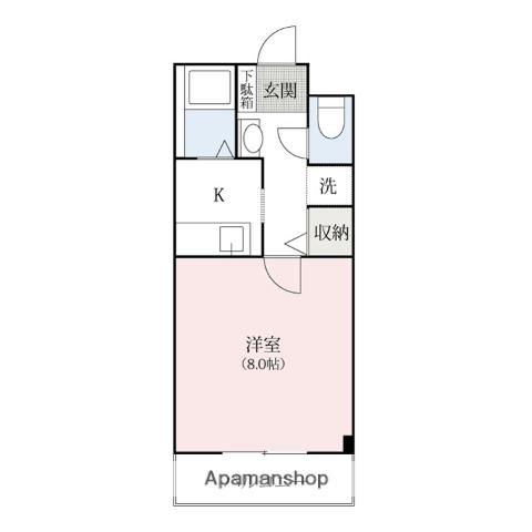 ラ・フレイズⅡ(1K/2階)の間取り写真