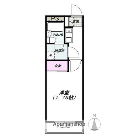 ビエント榛名(1K/3階)の間取り写真