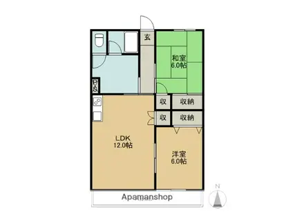 欅マンション(2LDK/5階)の間取り写真