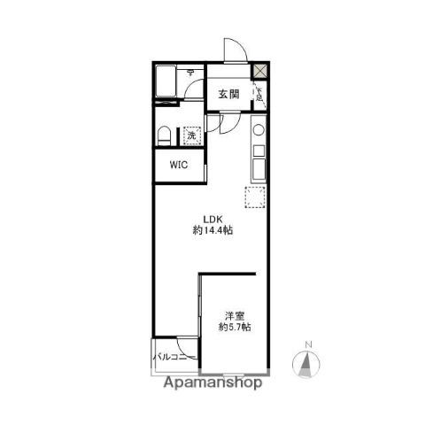 ソレッジ(1LDK/3階)の間取り写真