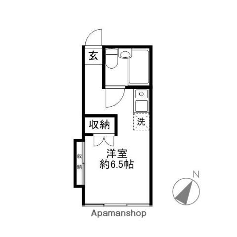 城東ハイツ(ワンルーム/2階)の間取り写真