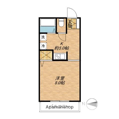 福本ハイツ(1K/2階)の間取り写真