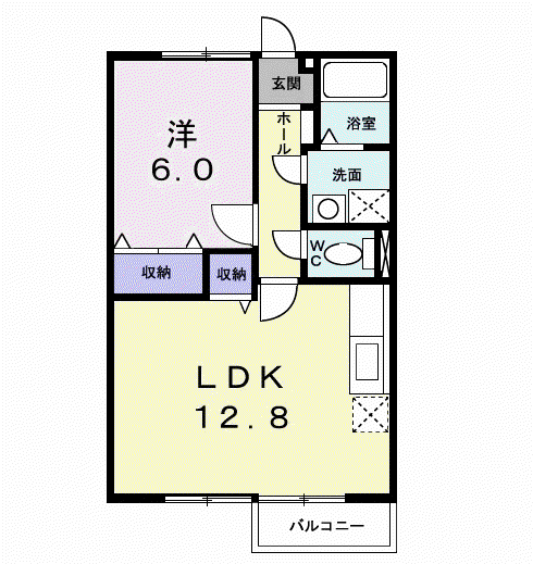 MY・HOMEⅡ(1LDK/1階)の間取り写真