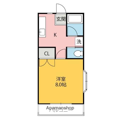 リベルテ(1K/1階)の間取り写真