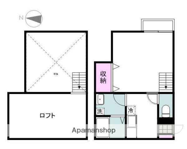フェリーチェ前橋朝日町(1K/2階)の間取り写真