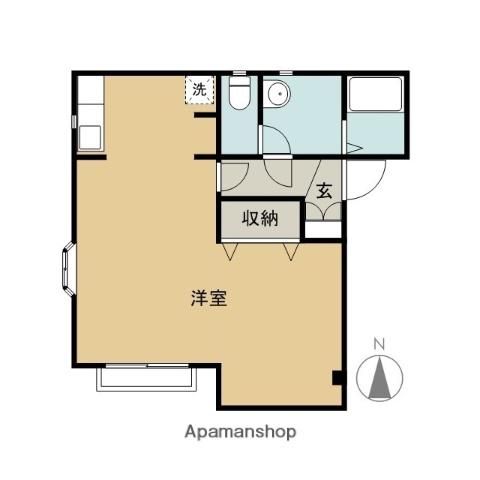 フィオーレPART1(1K/2階)の間取り写真