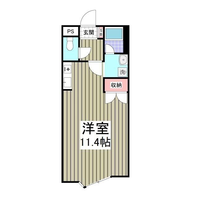 キュウブEX三俣(ワンルーム/4階)の間取り写真