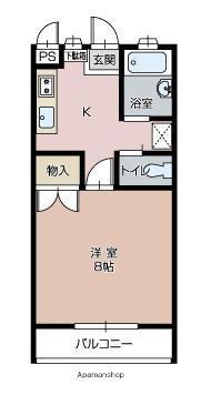 ロズマン・ジュネス(1K/1階)の間取り写真