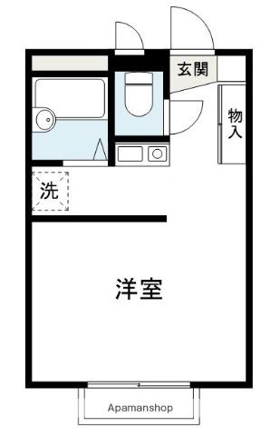 ルクスⅡ(1K/1階)の間取り写真
