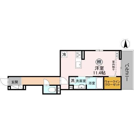 LA MAISON 表町(ワンルーム/3階)の間取り写真