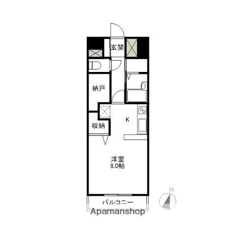メイプル(1K/3階)の間取り写真