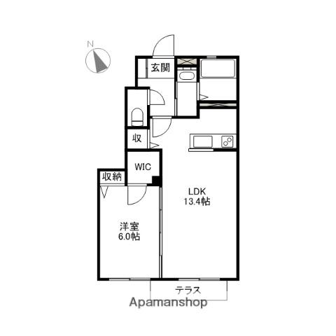 サンハイムA・B(1LDK/1階)の間取り写真