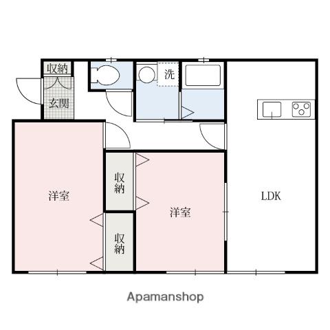 東武鉄道小泉線 西小泉駅 徒歩28分 1階建 築24年(2LDK)の間取り写真