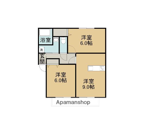 パナレジデンス榛名館(2LDK/1階)の間取り写真