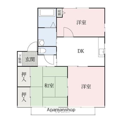 エルパティオ(3DK/1階)の間取り写真
