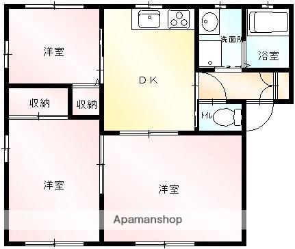 ロワール久保田A(3DK/2階)の間取り写真