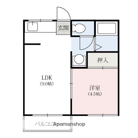 いずみハイツ石原2(1LDK/1階)の間取り写真