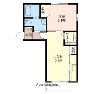 パスティヤージュA(1LDK/2階)の間取り写真