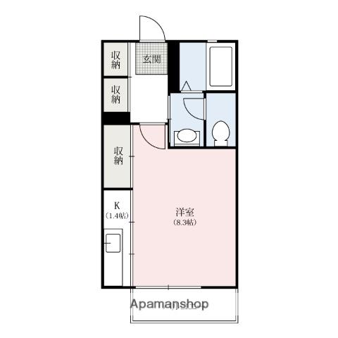 メゾンくおりす(1K/1階)の間取り写真