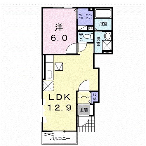 ガーデンフレンドⅡ(1LDK/1階)の間取り写真