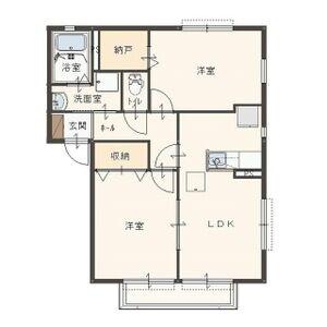 ペアグランドA(2LDK/1階)の間取り写真